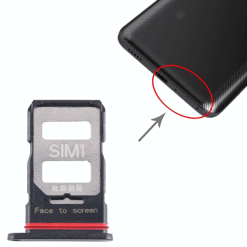 For Xiaomi Poco F5 Pro SIM Card Tray + SIM Card Tray (Black)