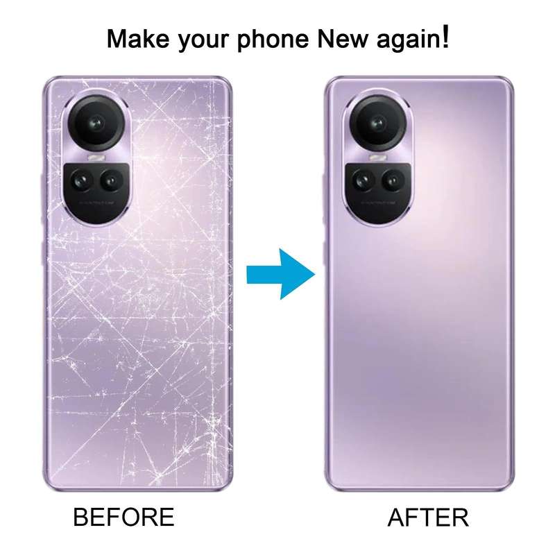 For OPPO Reno10 Pro Global Original Battery Back Cover with Camera Lens Cover(Purple)