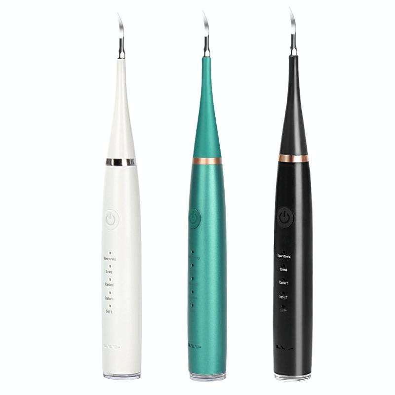 6 In 1 Electric Dental Scaler Calculus Removal Teeth Cleaning Set, Color: Black Basic