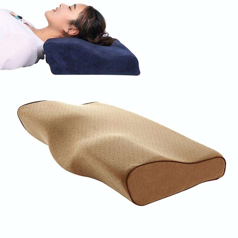 Butterfly Shape Memory Foam Snorked Pillow Slow Rebound Health Care Cervical Pillow, Dimensions: ...
