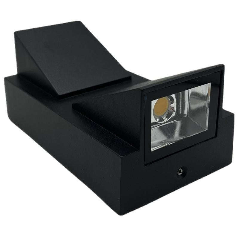 Outdoor Square Waterproof Wall Light, Power: Double K 12W(Warm White)