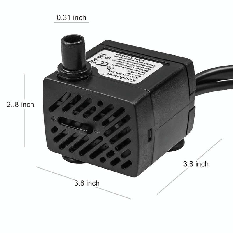 3W 4 Light Silent Aquarium Fish Tank Filtration Submersible Pump Fountain Water Pump EU Plug