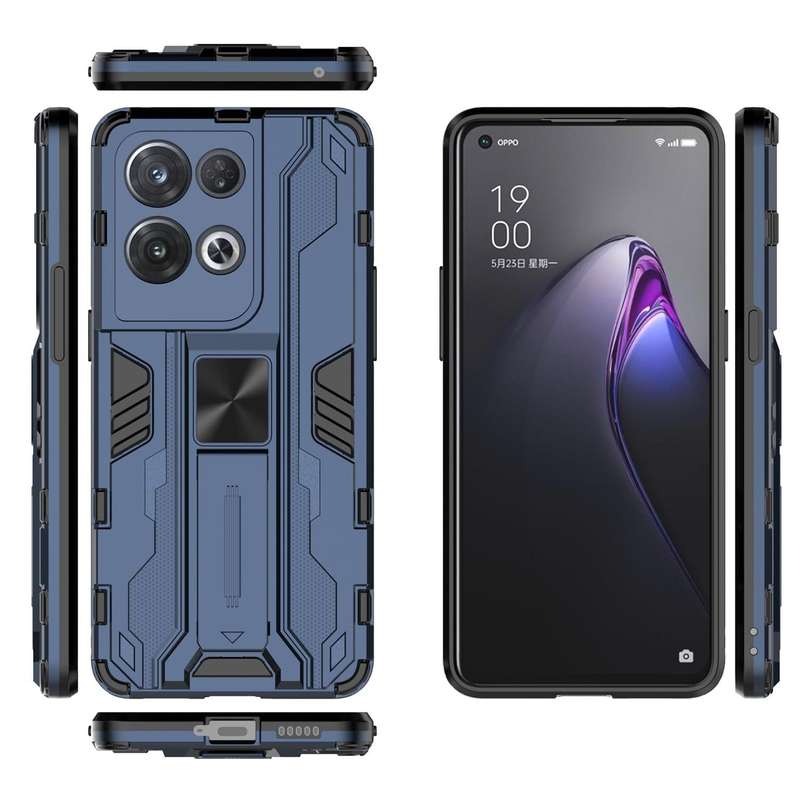 For OPPO Reno8 Pro 5G Supersonic PC + TPU Shock-proof Phone Case(Blue)