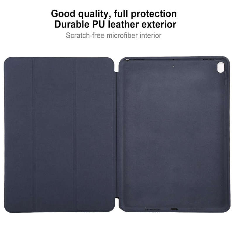 For iPad Air 3 10.5 inch Horizontal Flip Smart Leather Case with Three-folding Holder(Navy Blue)