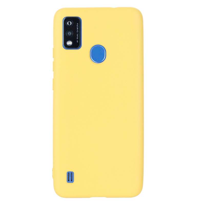 For ZTE Blade A51 2021 Pure Color Liquid Silicone Shockproof Full Coverage Phone Case(Yellow)