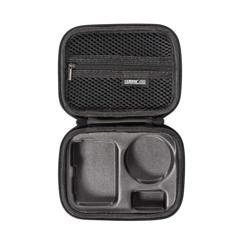 For DJI Osmo Action 3 STARTRC Camera Carry Case with Carabiner & Strap (Black)