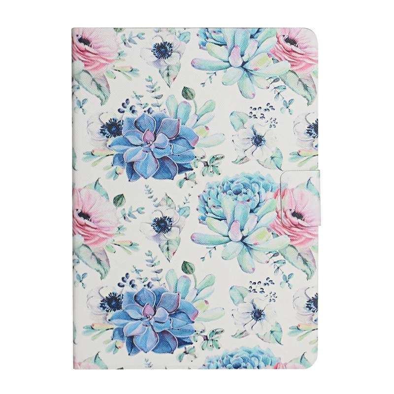 For Samsung Galaxy Tab A9+ Flower Pattern Horizontal Flip PU Tablet Case with Sleep / Wake-up Fun...