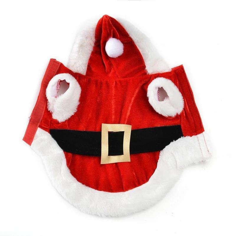 Christmas Dog Clothes for Small Dogs Santa Dog Costume Winter Pet Coats, Size:M(Red)