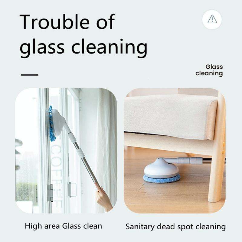 Wireless Electric Intelligent Telescopic Glass Wipe Window Cleaner (Blue)