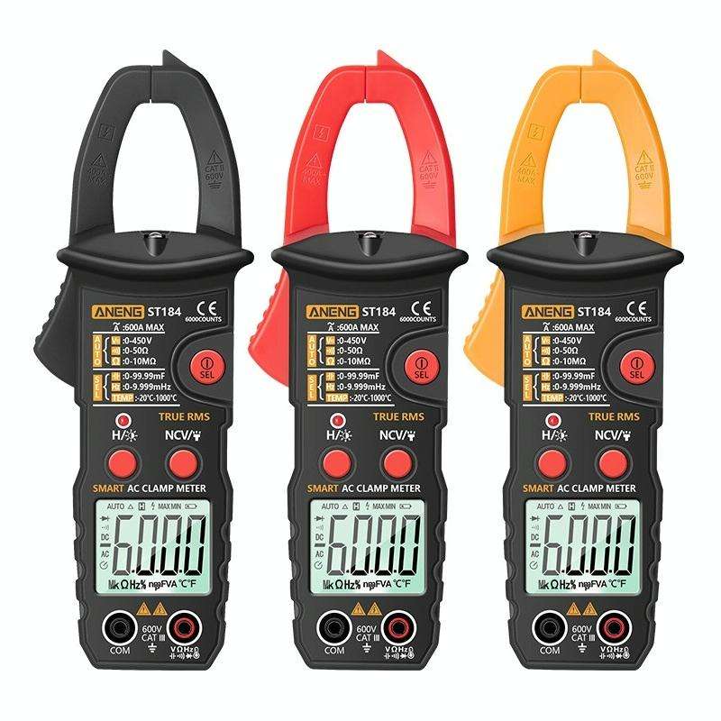 ANENG ST180 Digital Display Clamp AC & DC Intelligent Voltage Multimeter(Black)