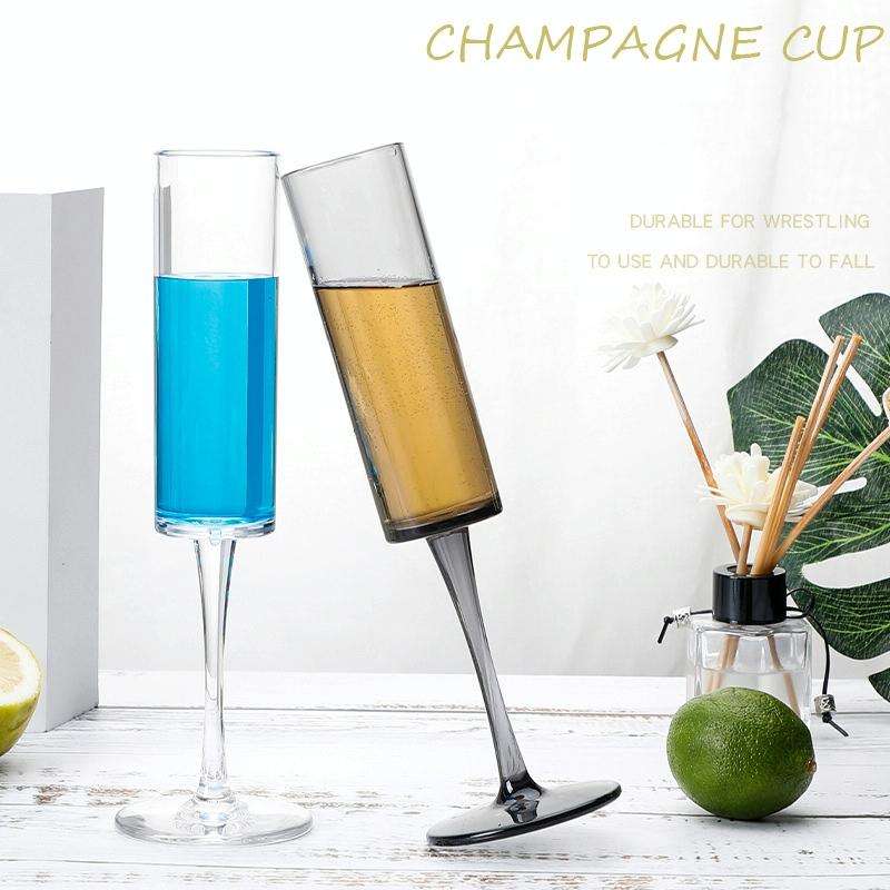 165ml Household Acrylic Champagne Glasses(Transparent)