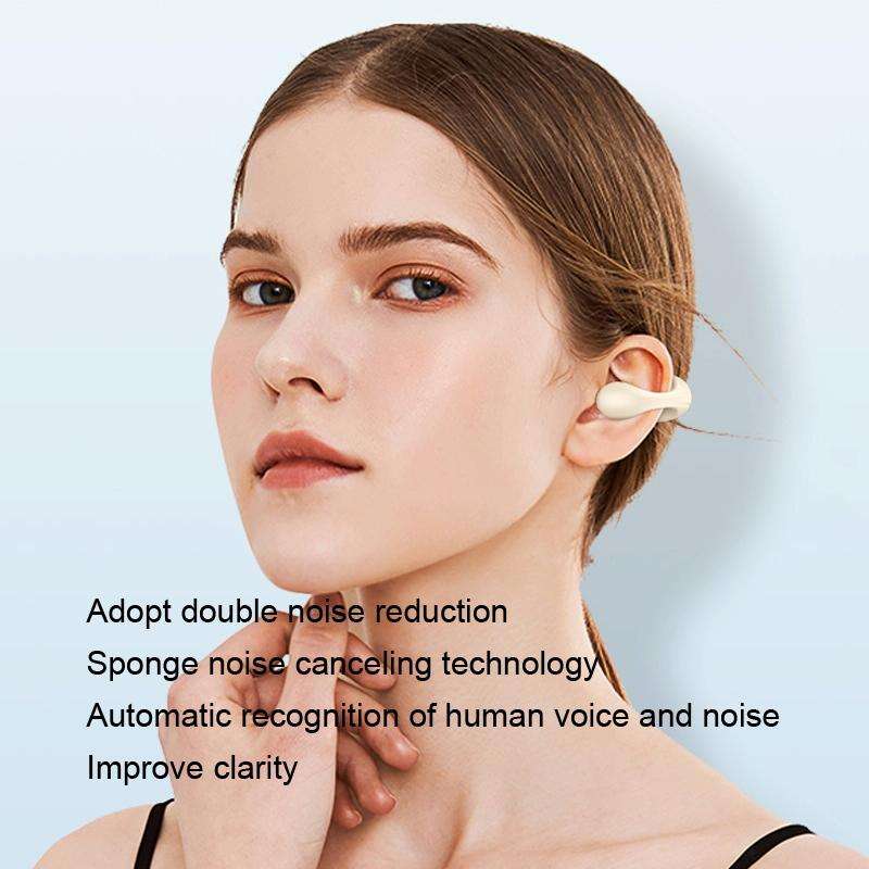 Single Ear Bone Conduction Bluetooth Earphone In-Ear Wearable Running Sports Mini(Skin Color)