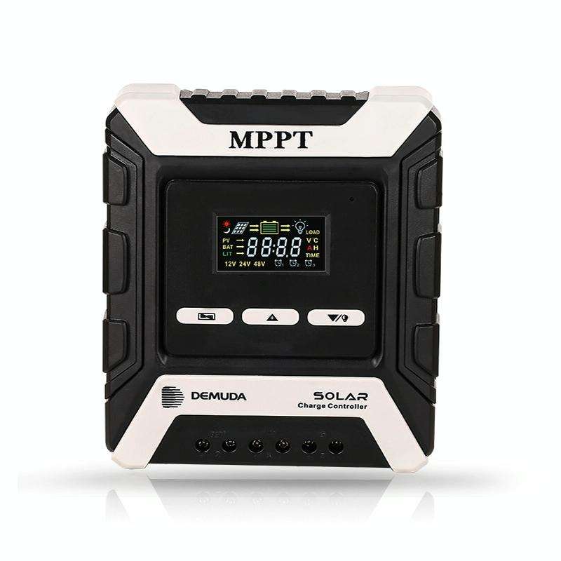MPPT Solar Controller 12V / 24V / 48V Automatic Identification Charging Controller with Dual USB ...