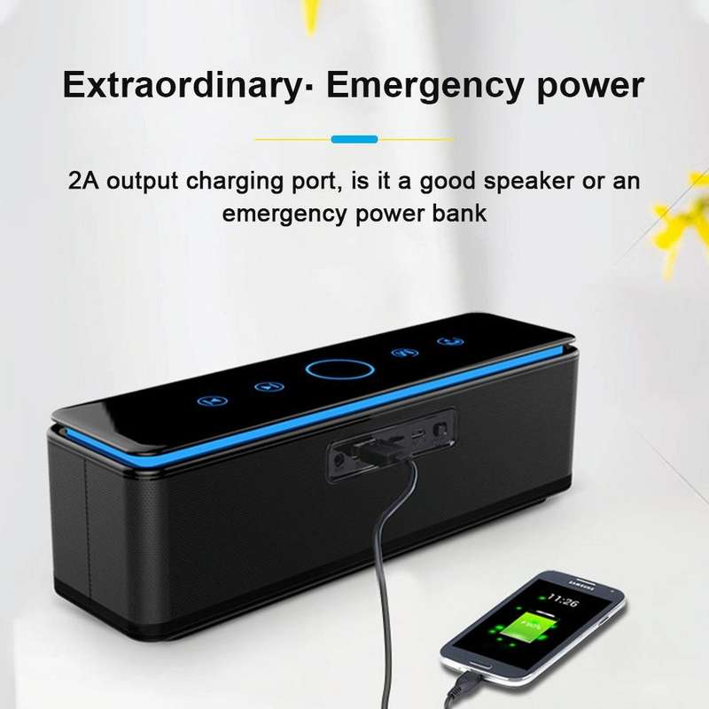 ZEALOT S7 Portable Smart Touch Stereo Bluetooth Speaker with Built-in Mic, Support Hands-Free Cal...