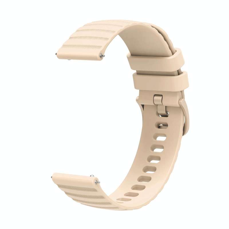 For Garmin Vivoactive 4S 18mm Wavy Dotted Solid-Color Silicone Watch Band(Starlight Color)
