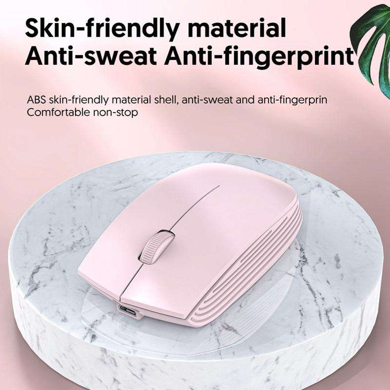811 3 Keys Laptop Mini Wireless Mouse Portable Optical Mouse, Spec: Double Model (Pink)
