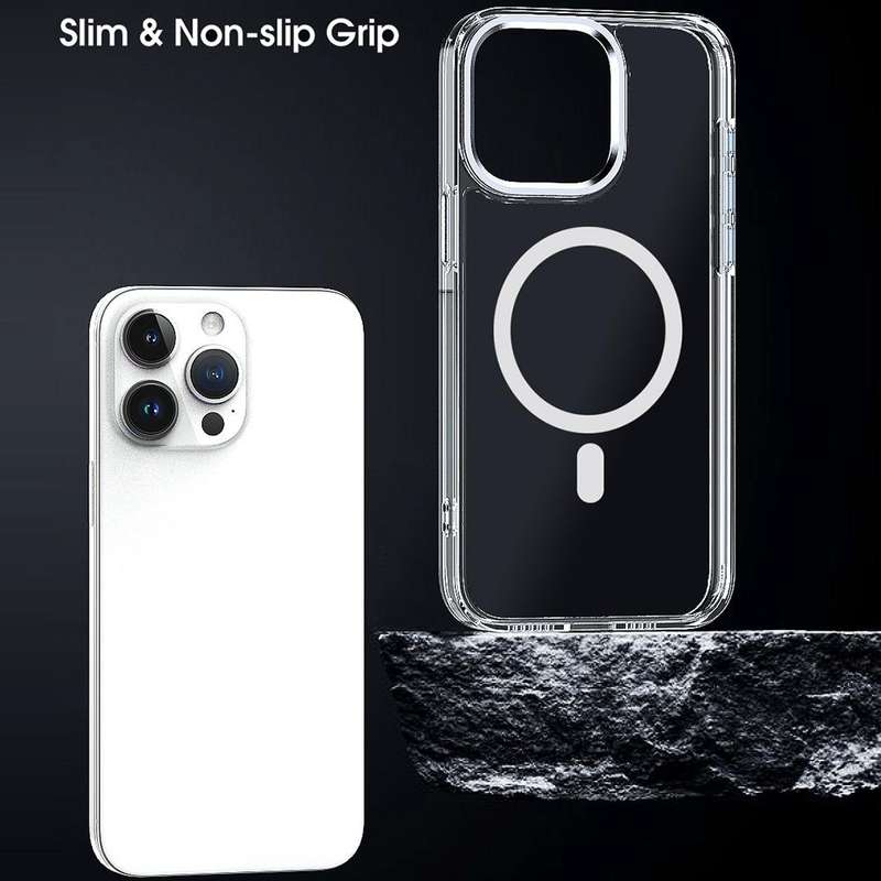 For iPhone XS / X MagSafe Magnetic Clear Phone Case(Sierra Blue)