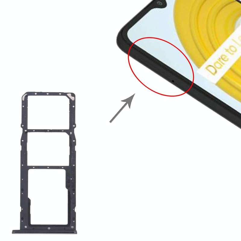 For OPPO Realme C21 / Realme C21Y RMX3201,RMX3261  SIM Card Tray + SIM Card Tray + Micro SD Card ...