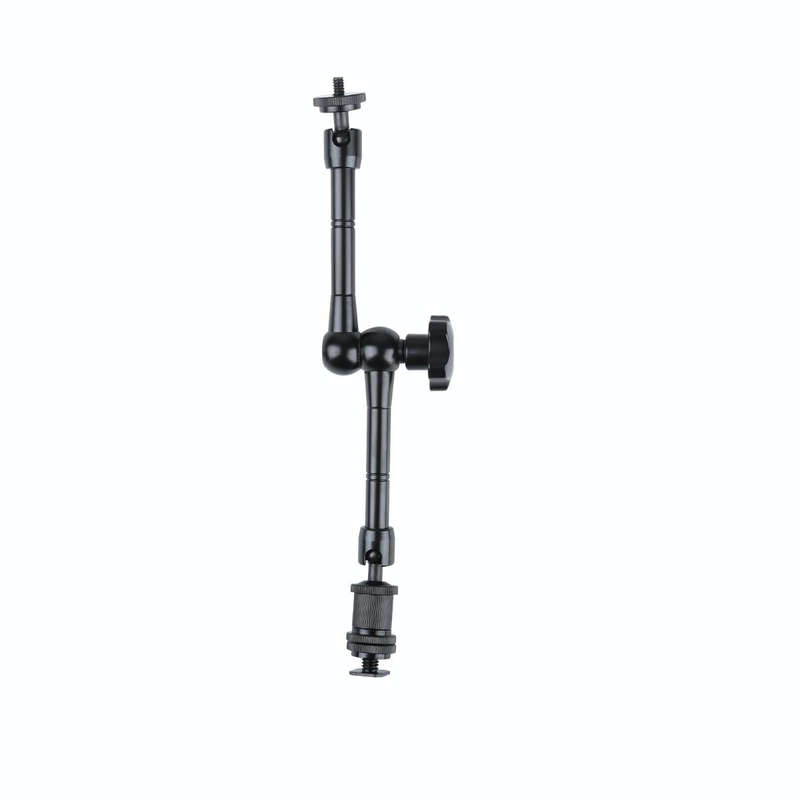 11 inch Adjustable Friction Articulating Magic Arm + Large Claws Clips with Phone Clamp(Black)