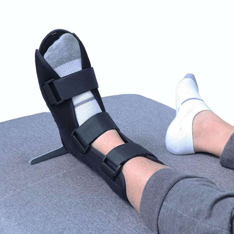 Drop Foot Support Foot Varus / Valgus Correction Brace Ankle Fracture Stabilizer, Size: L(Black)
