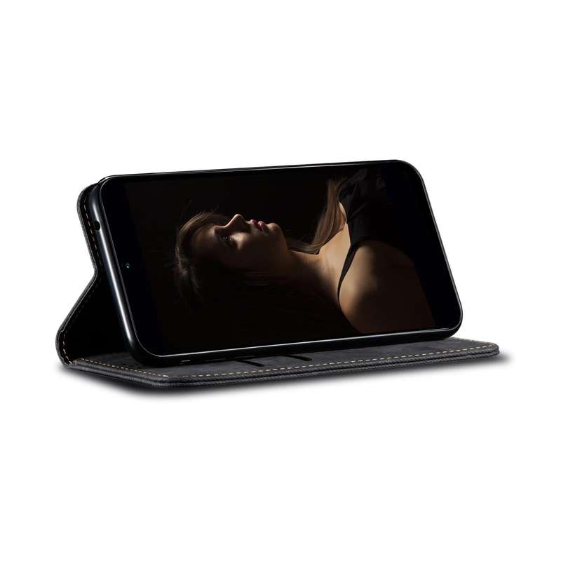 For vivo V27 Denim Texture Leather Phone Case(Black)