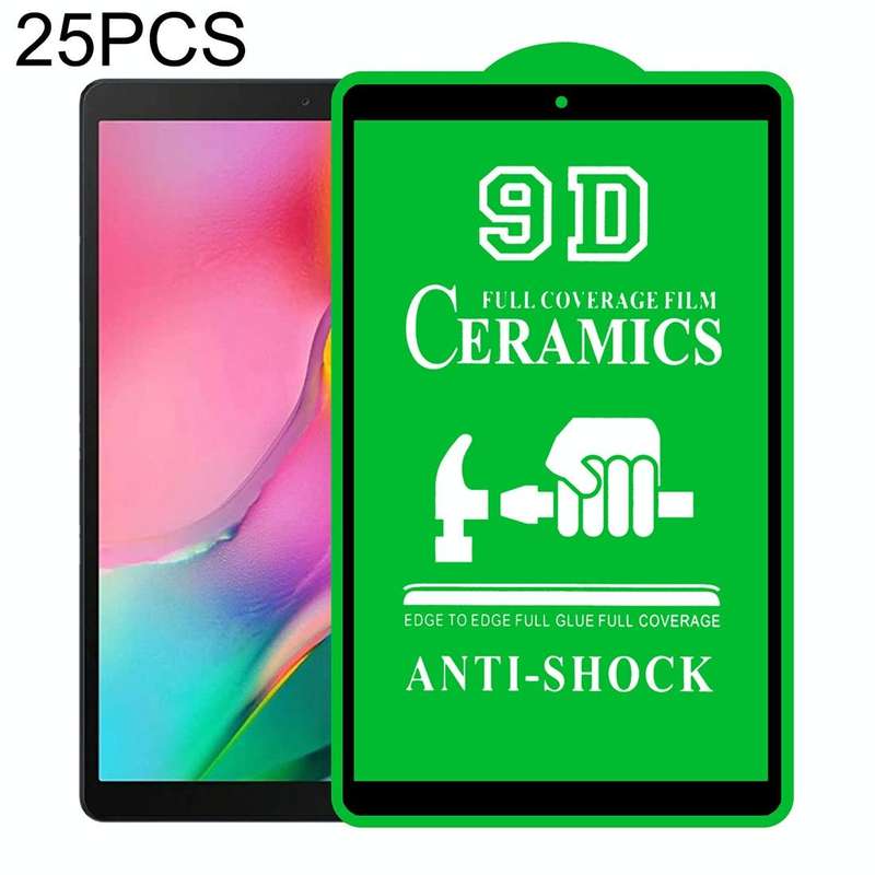 For Samsung Galaxy Tab A 10.1 2019 T510/T515 25 PCS 9D Full Screen Full Glue Ceramic Film