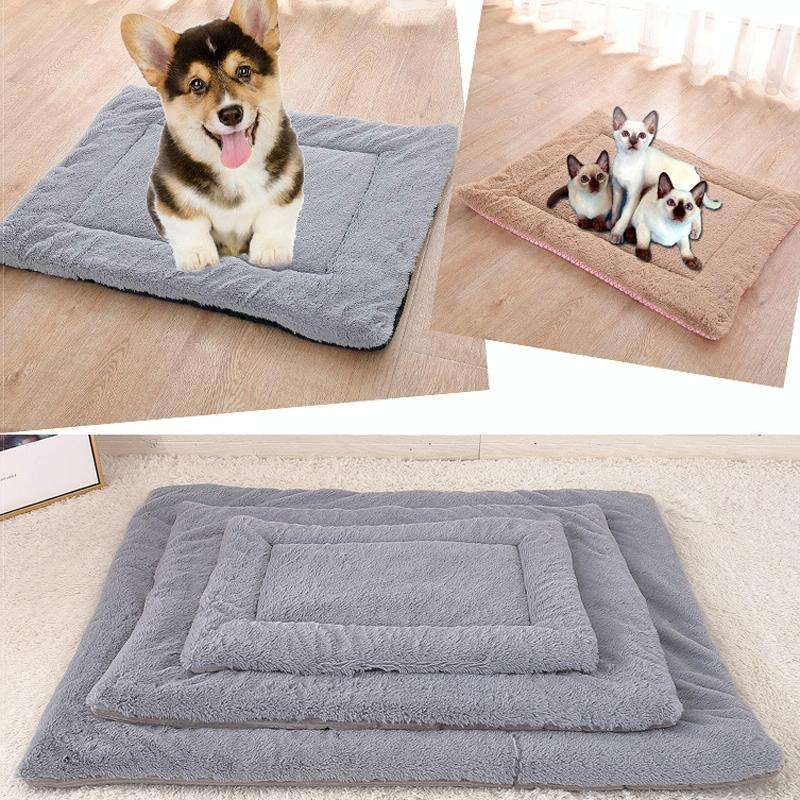 Double Sided Pet Mat Four Seasons Warm Dog Blanket,Size: S(Short Plush Pink)