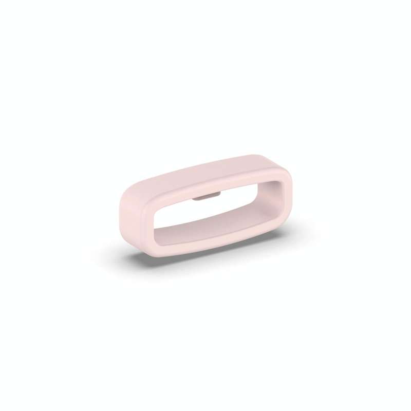 20mm 10pcs Universal Watch Band Fixed Silicone Ring Safety Buckle(Light Pink)