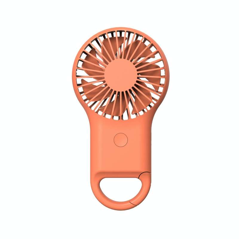 Handheld Pocket Mini Small Fan Portable Charging Outdoor USB Fan With 7 Color Light(Orange)