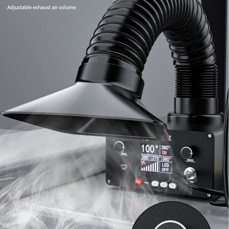 TBK D-201 2 in 1 Intelligent Constant Temperature Soldering Iron With Solder Smoking Absorber Too...