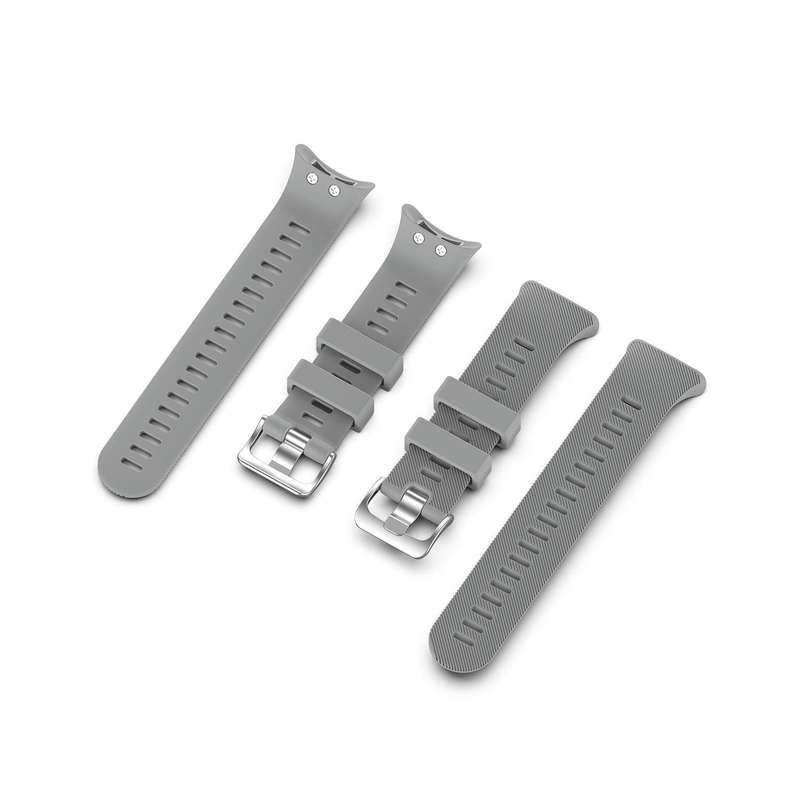 For Garmin Forerunner 45 / Forerunner 45S Universal Twill Solid Color Silicone Watch Band(Grey)