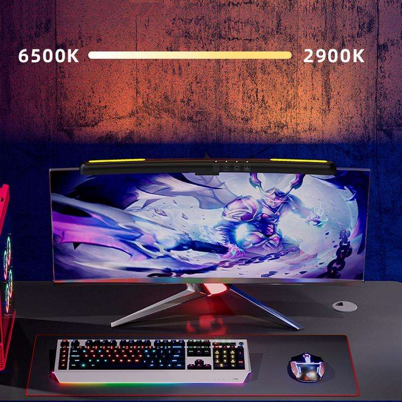 Laptop Curved Screen Hanging Lamp Computer Desk Light Without RGB Backlight
