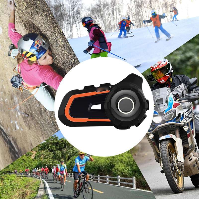 WUPP CS-1412B1 Bluetooth 5.1 S2 Motorcycle Helmet Full Duplex Bluetooth Intercom Headset Earphone...