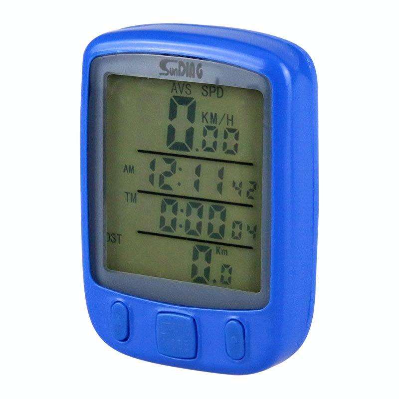 SUNDING 563C Bike Bicycle Waterproof Wireless LCD Screen Luminous Mileage Speedometer Odometer, E...