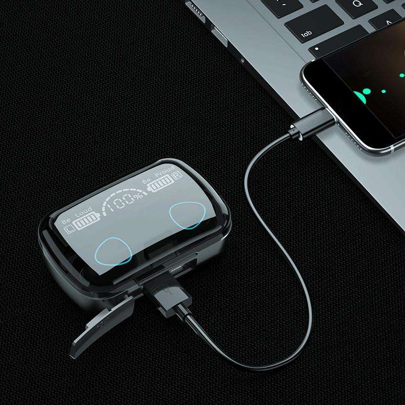 M10 Bluetooth 5.1 TWS Digital Display Wireless Bluetooth Earphone with Charging Box, Support Touc...