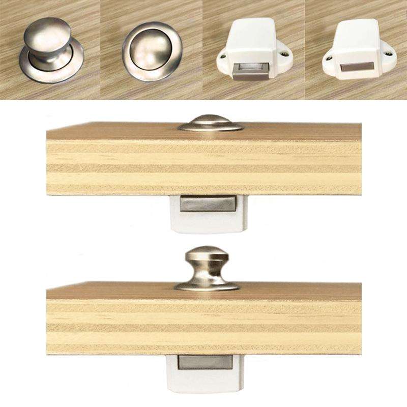 Press Type Drawer Cabinet Catch Latch Release Cupboard Door Stop Drawer Cabinet Locker for RV / Y...