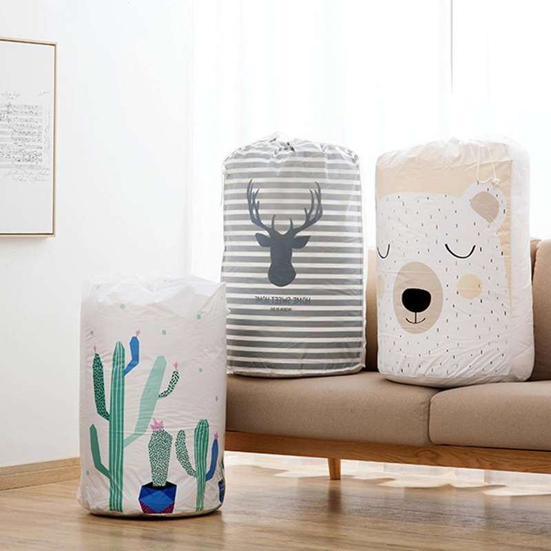 Large-capacity Household Waterproof Moisture-proof Quilt Storage Bag Packing Bag(Striped Deer)