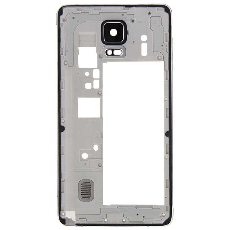 For Galaxy Note 4 / N910F Full Housing Cover (Front Housing LCD Frame Bezel Plate + Middle Frame ...