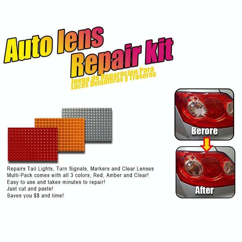 Sikeo Car Tail Light Repair Patch DIY Quick Patch Tool Package(Red+Yellow+Transparent)