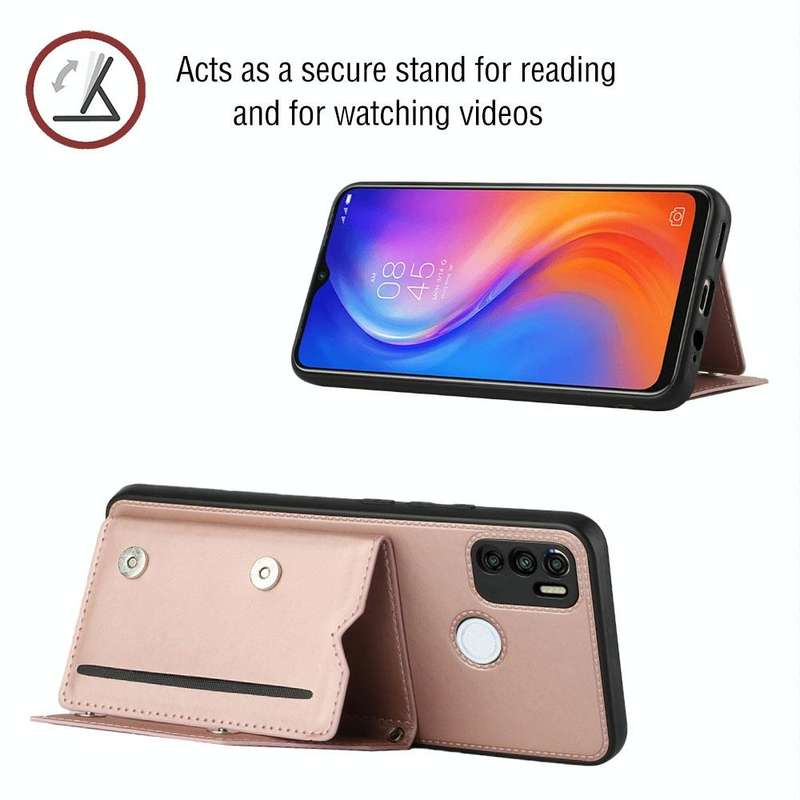 For Tecno Spark 5 Air / 6 Air Skin Feel PU + TPU + PC Phone Case(Rose Gold)