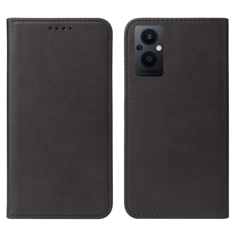 For OPPO Reno7 Z 5G Magnetic Closure Leather Phone Case(Black)