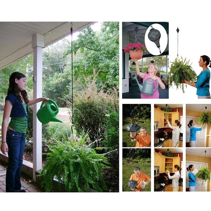 Plant Pulley Adjustable Heavy Duty Hanging Hooks Plant Hangers for Hanging Planters