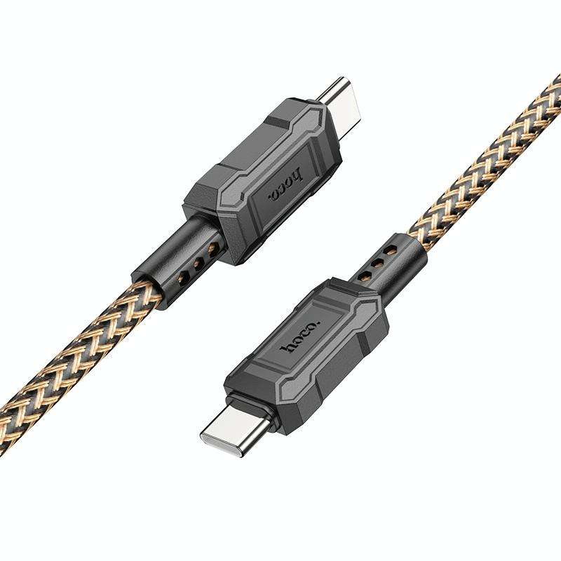 hoco X94 Leader 60W USB-C / Type-C to USB-C / Type-C Charging Data Dable, Length:1m(Gold)