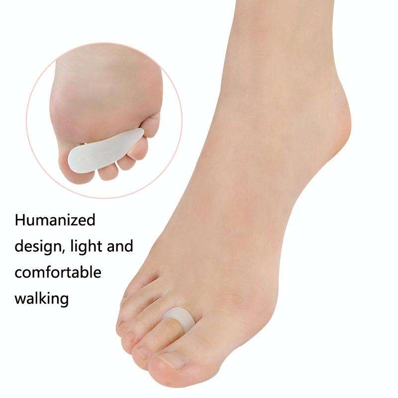 10 Pairs Toe Grip Correction Pad Hammer Toe Support Pad Toe Separator(White)