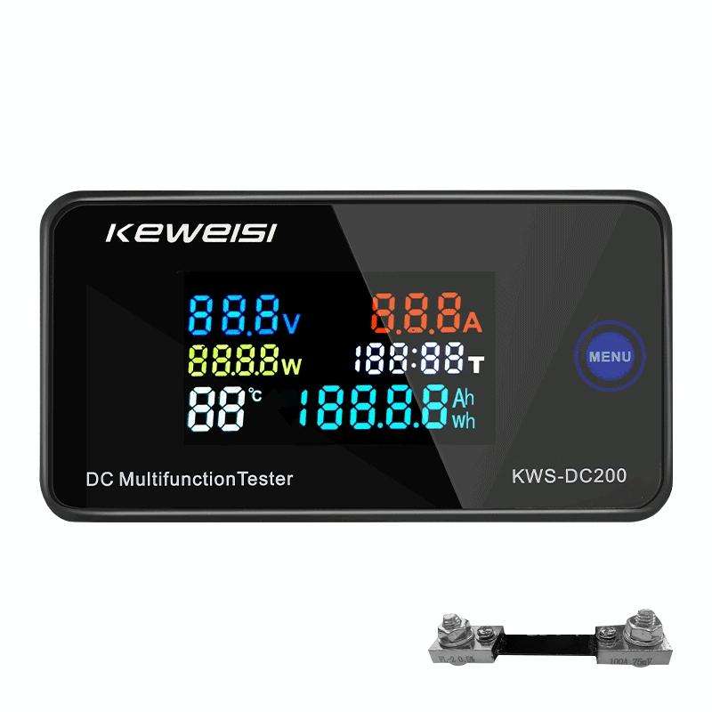 KWS-DC200-100A 8-120V DC Digital Display Voltage Current Watch with Shunt(Black)