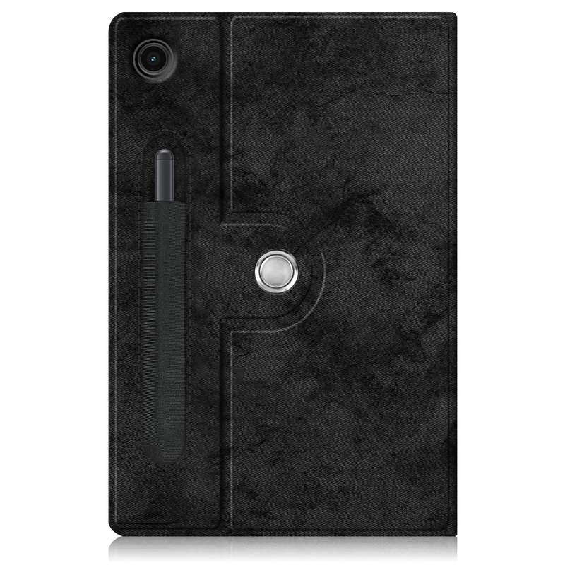 For Samsung Galaxy Tab A8 2022 SM-X200 360 Degrees Rotation Leather Tablet Case(Black)