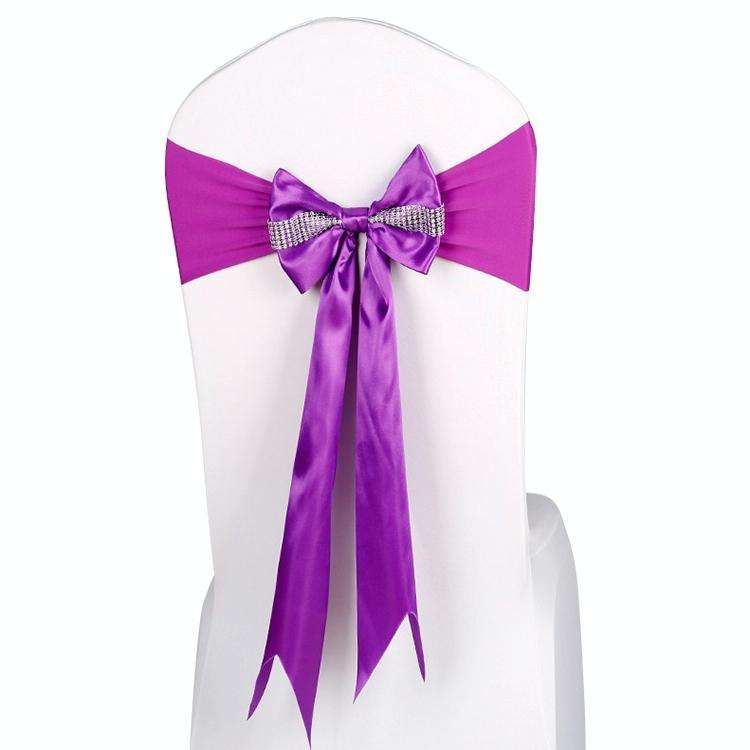 For Wedding Events Party Ceremony Banquet Christmas Decoration Chair Sash Bow Elastic Chair Ribbo...