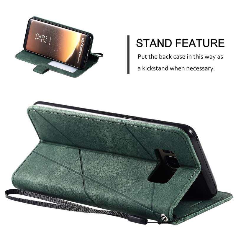 For Samsung Galaxy S8 Skin Feel Splicing Horizontal Flip Leather Case with Holder & Card Slots & ...