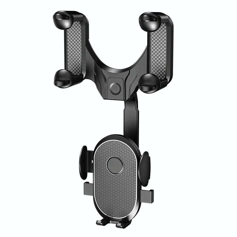 R004 Rearview Mirror 360 Rotatable Retractable Car Phone Holder