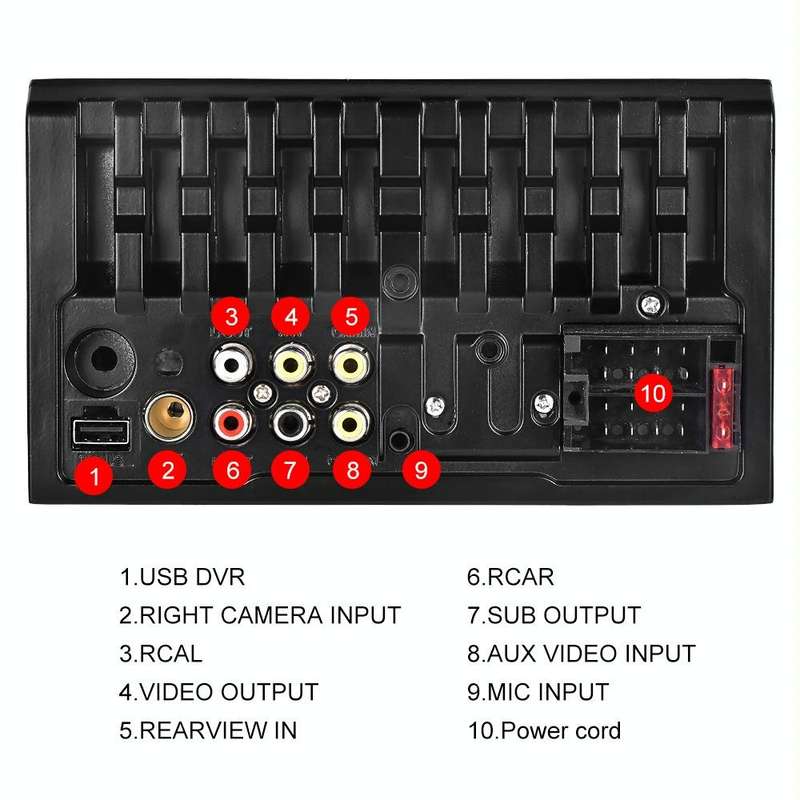 7622C 6.2 inch Dual Spindle HD Car Universal MP5 Carplay Player, Style: Standard